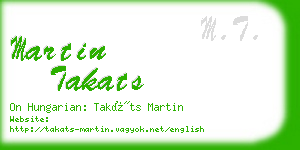 martin takats business card